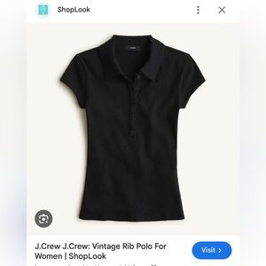 J Crew Vintage Rib Polo Tee